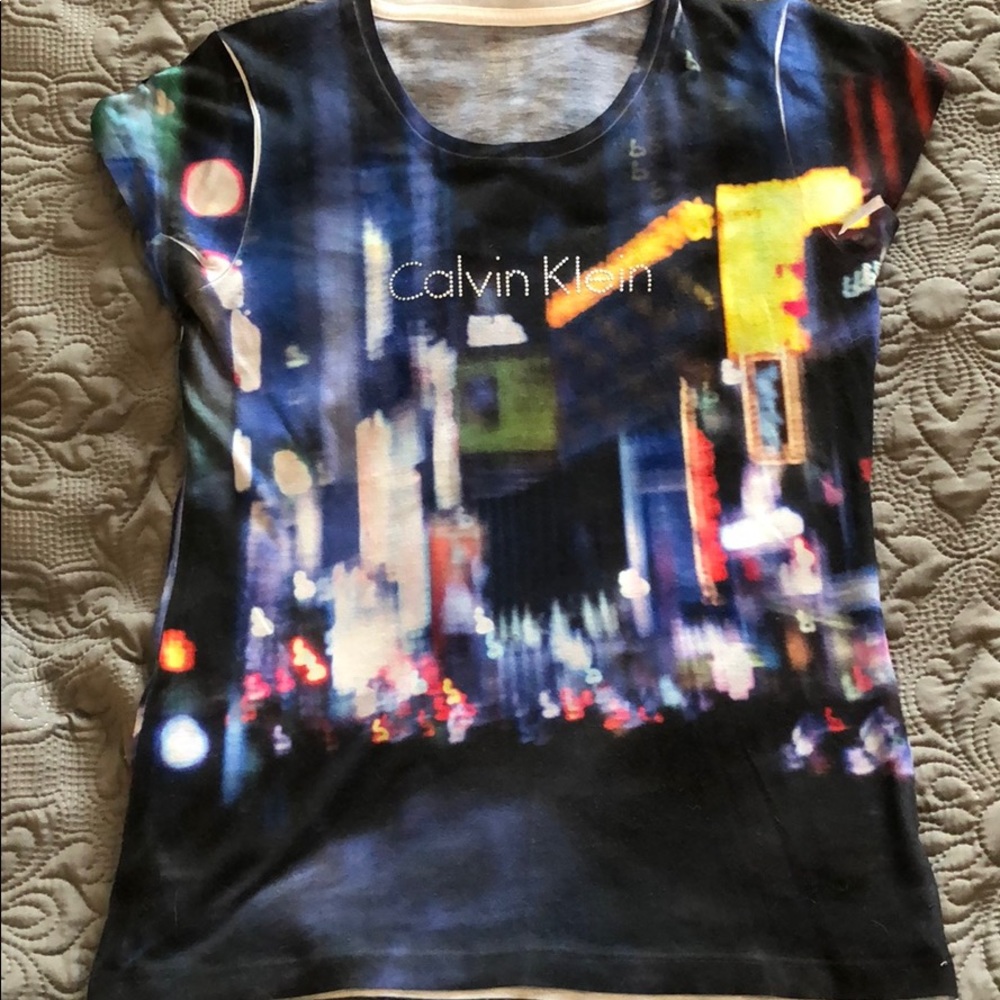 Calvin Klein shirt with cityscape design
